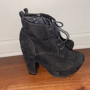 Black Platform Booties